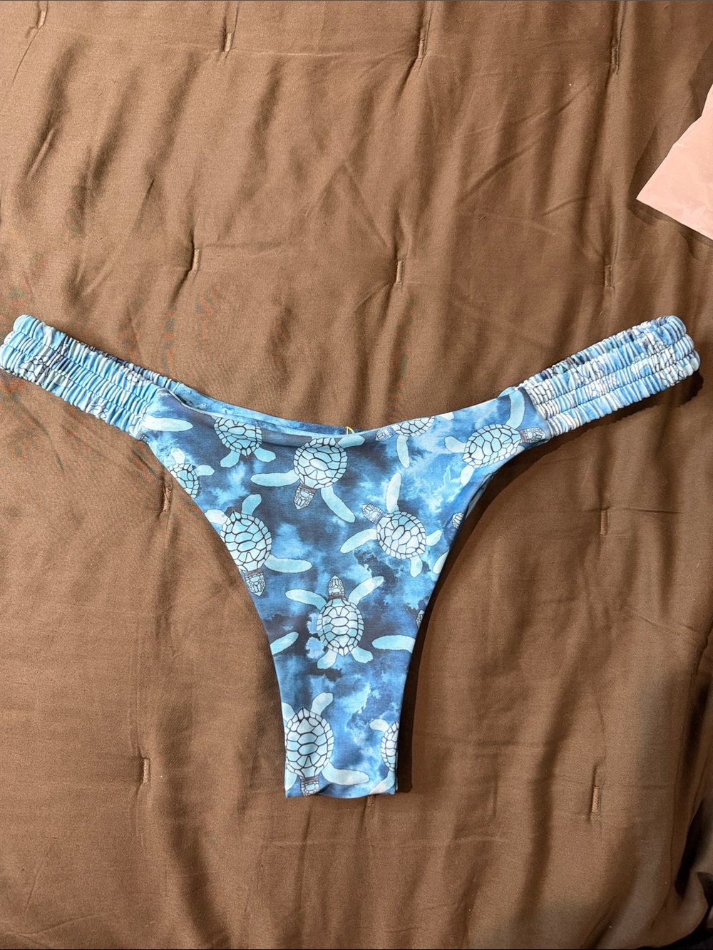 moana bikini Blue Turtle Print Cheeky Bikini Bottom